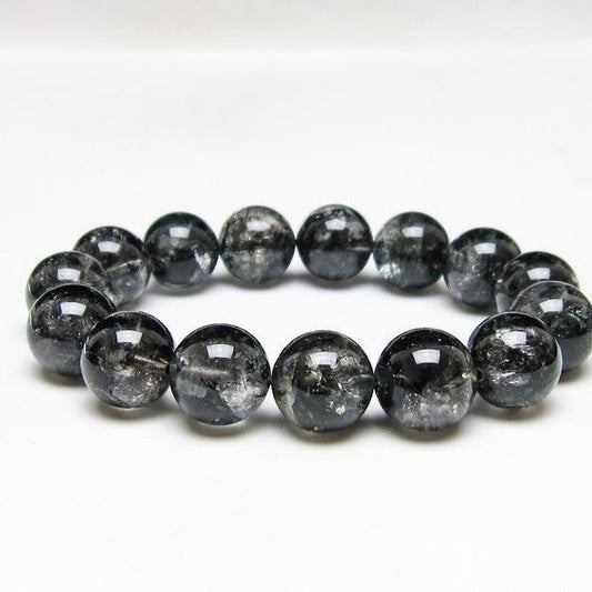 ブラックエレスチャルクォーツ ブレスレット 15mm 一点物 111-54175