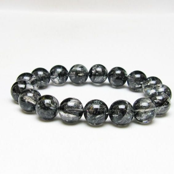 ブラックエレスチャルクォーツ ブレスレット 12mm 一点物 111-54179