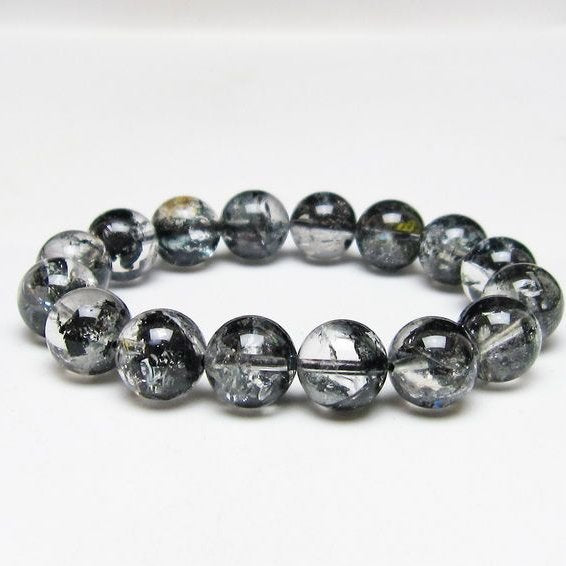 ブラックエレスチャルクォーツ ブレスレット 13mm 一点物 111-54182