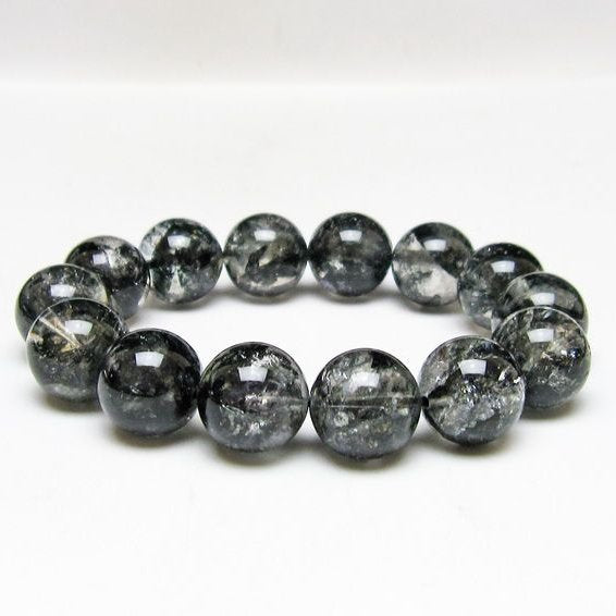 ブラックエレスチャルクォーツ ブレスレット 16mm 一点物 111-54187