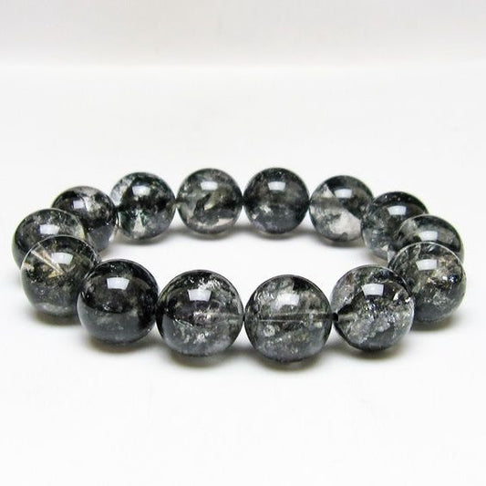 ブラックエレスチャルクォーツ ブレスレット 16mm 一点物 111-54187