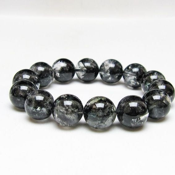 ブラックエレスチャルクォーツ ブレスレット 16mm 一点物 111-54188