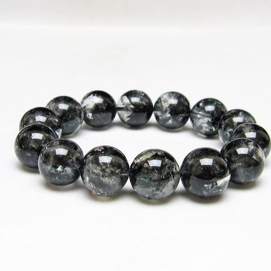 ブラックエレスチャルクォーツ ブレスレット 16mm 一点物 111-54188