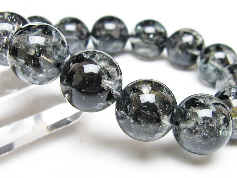 ブラックエレスチャルクォーツ ブレスレット 16mm 一点物 111-54188