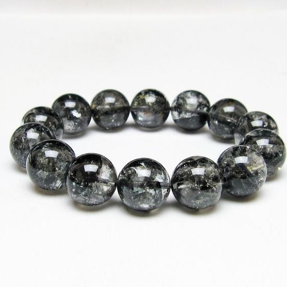 ブラックエレスチャルクォーツ ブレスレット 16mm 一点物 111-54189