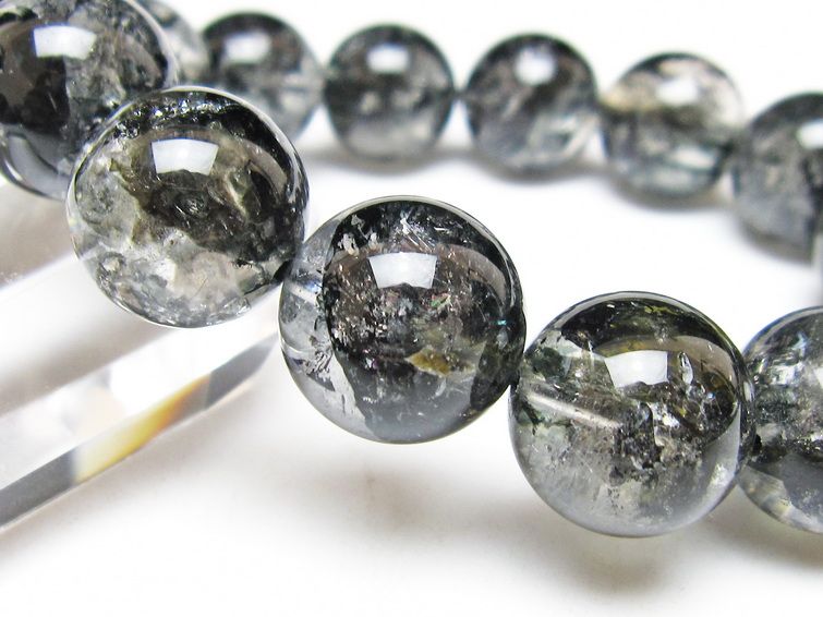 ブラックエレスチャルクォーツ ブレスレット 16mm 一点物 111-54189