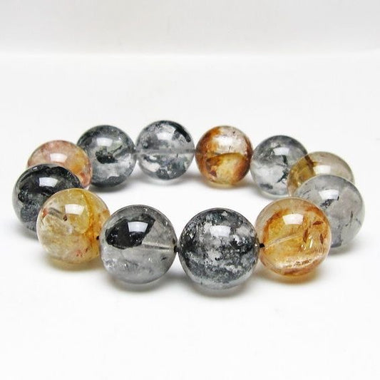 ブラックエレスチャルクォーツ ブレスレット 20mm 一点物 111-54193