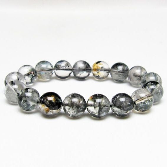 ブラックエレスチャルクォーツ ブレスレット 12mm 一点物 111-54230