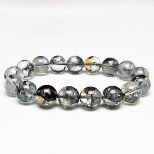 ブラックエレスチャルクォーツ ブレスレット 12mm 一点物 111-54230