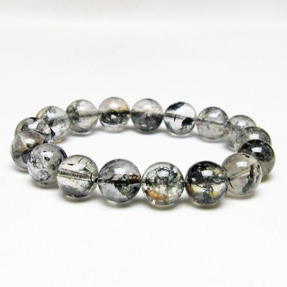 ブラックエレスチャルクォーツ ブレスレット 12mm 一点物 111-54235