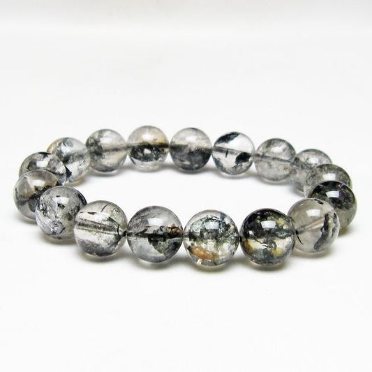 ブラックエレスチャルクォーツ ブレスレット 12mm 一点物 111-54235