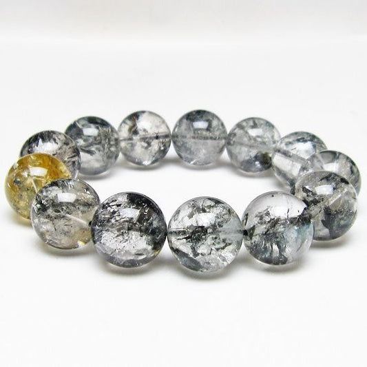 ブラックエレスチャルクォーツ ブレスレット 18mm 一点物 111-54271