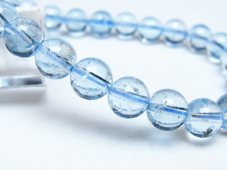 ブルートパーズ ブレスレット 8mm トパーズ ブレス 一点物 111-54572