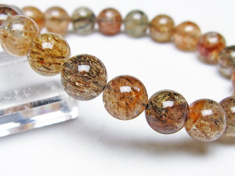 スーパーセブン ブレスレット 9mm ブラックゴールド スーパーセブン メール便可 一点物 111-54700