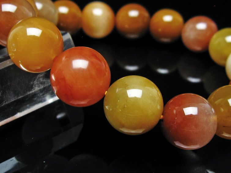 ルチルクォーツ ブレスレット 13mm ゴールドルチル ブロンズルチル 一点物 111-54967