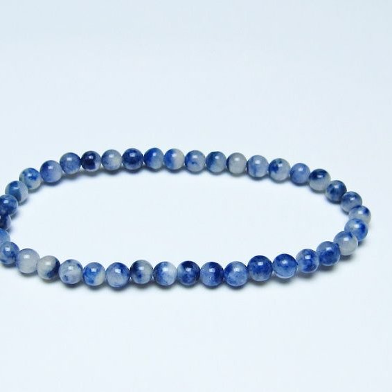 デュモルチェライトインクォーツ ブレスレット 5mm メール便可 一点物 111-55298