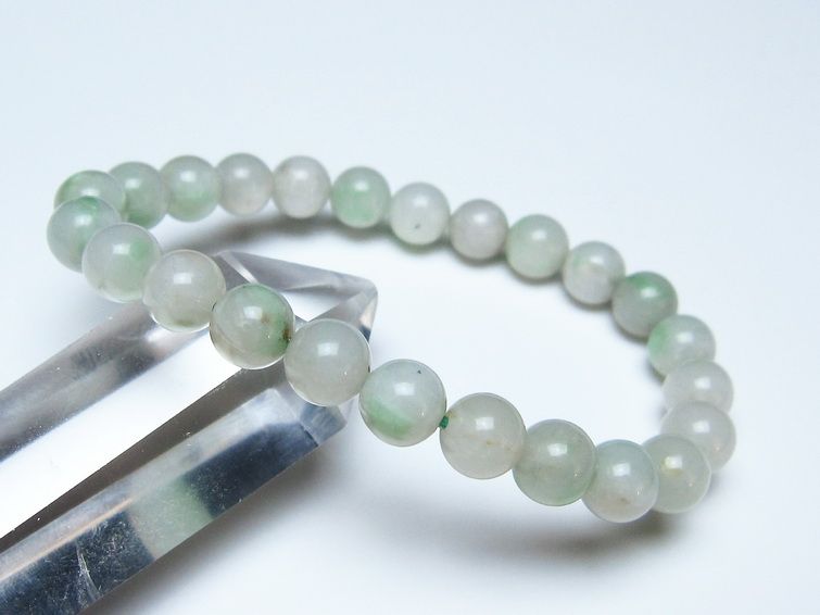エメラルド ブレスレット 8mm メール便可 一点物 111-55839