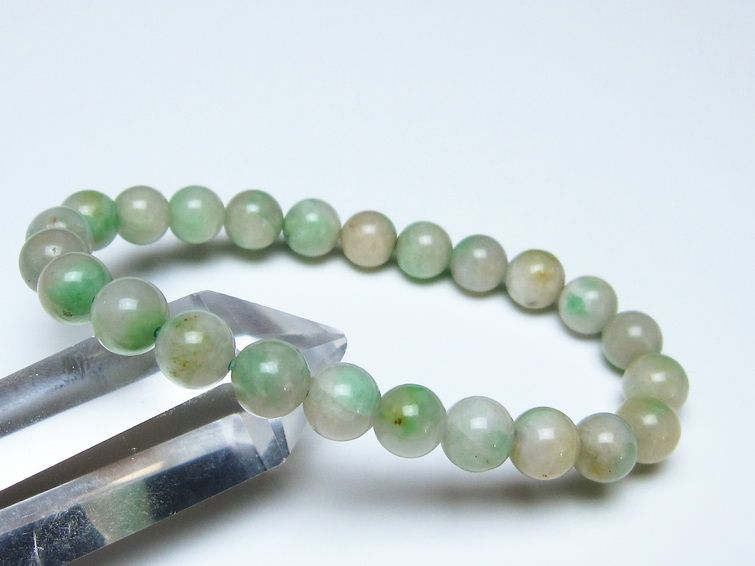 エメラルド ブレスレット 8mm メール便可 一点物 111-55840