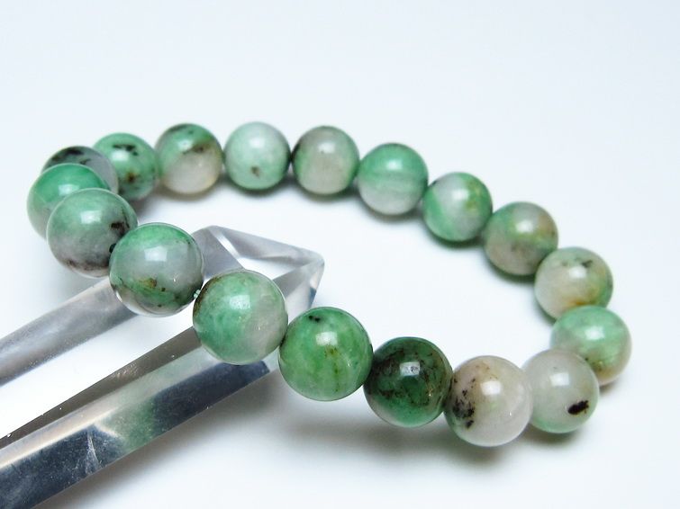 エメラルド ブレスレット 12mm 一点物 111-55842