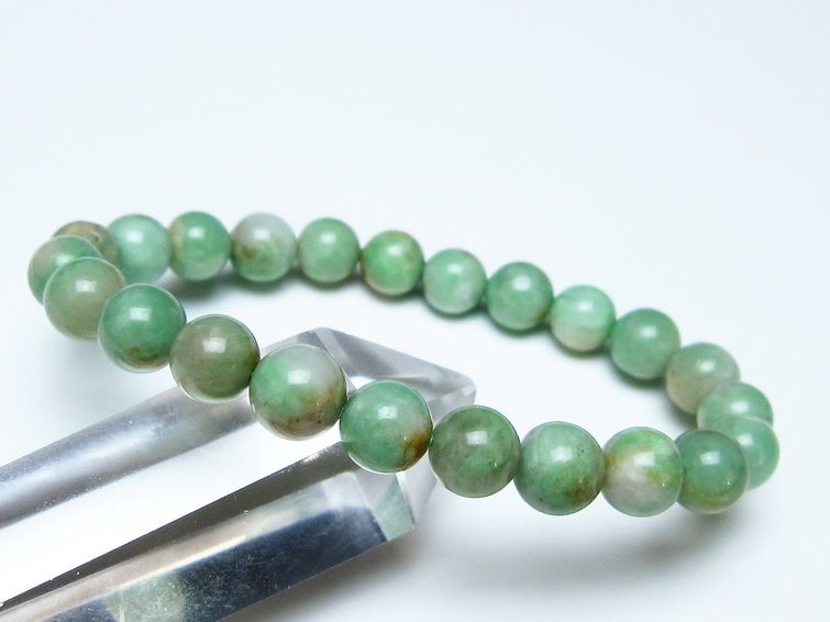 エメラルド ブレスレット 8mm メール便可 一点物 111-55846