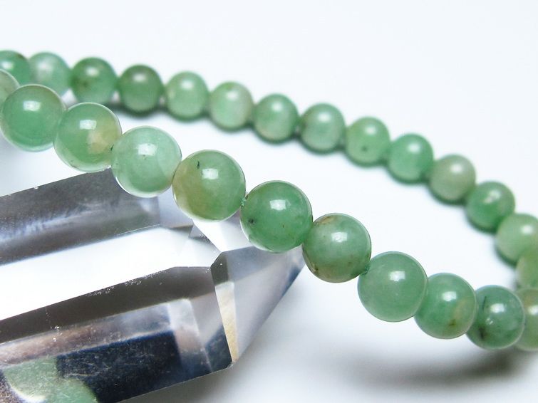 エメラルド ブレスレット 7mm メール便可 一点物 111-55945