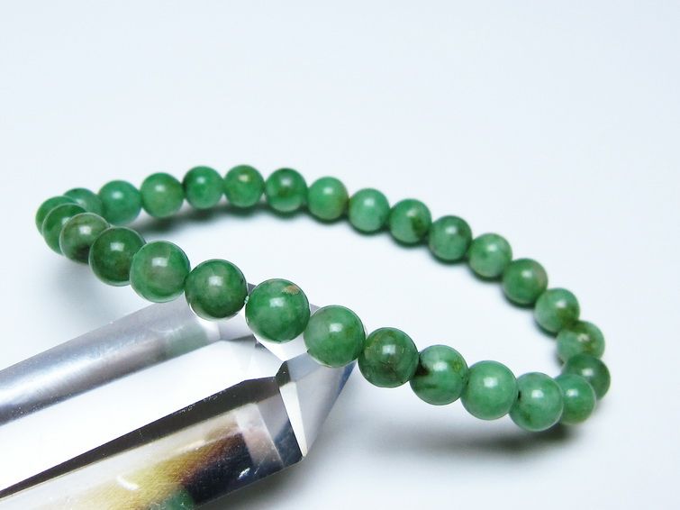 エメラルド ブレスレット 6mm 一点物 111-56000