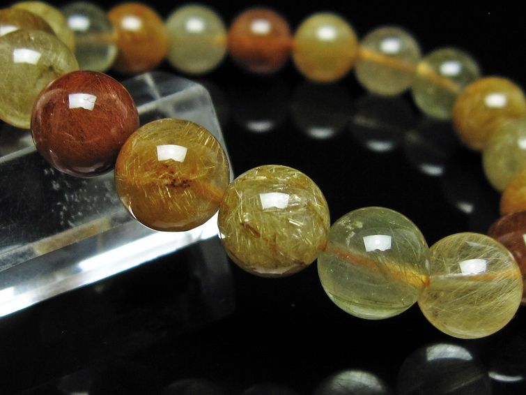 ルチルクォーツ ブレスレット 10mm 放射ルチル ブレス 一点物 111-56042