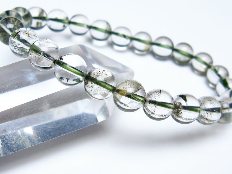 グリーンファントム ブレスレット 8mm メール便可 一点物 111-56119