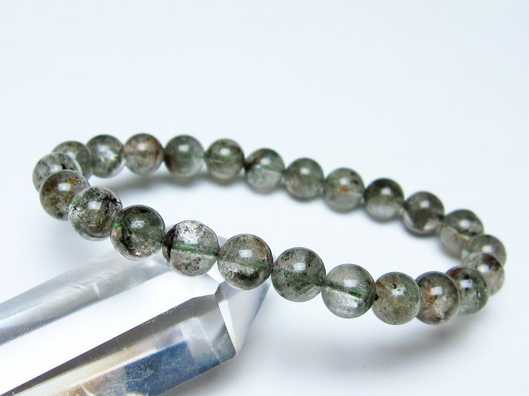 グリーンファントム ブレスレット 8mm メール便可 一点物 111-56159
