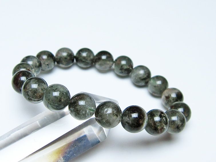 グリーンファントム ブレスレット 10mm メール便可 一点物 111-56179