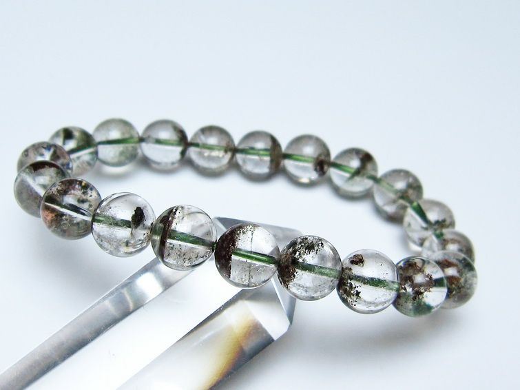 グリーンファントム ブレスレット 10mm メール便可 一点物 111-56250
