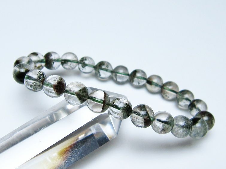 グリーンファントム ブレスレット 8mm メール便可 一点物 111-56258