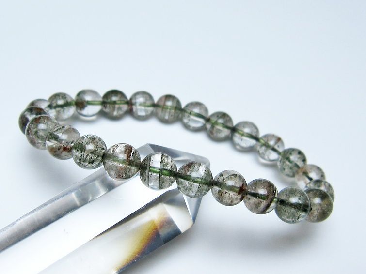 グリーンファントム ブレスレット 8mm メール便可 一点物 111-56259
