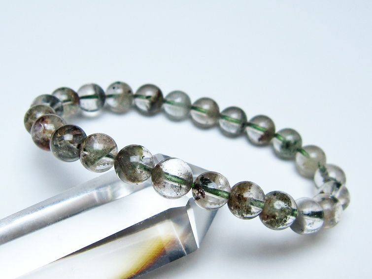 グリーンファントム ブレスレット 8mm メール便可 一点物 111-56260