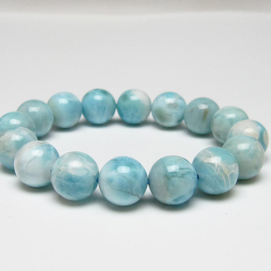 ラリマー ブレスレット 14mm 一点物 111-56428