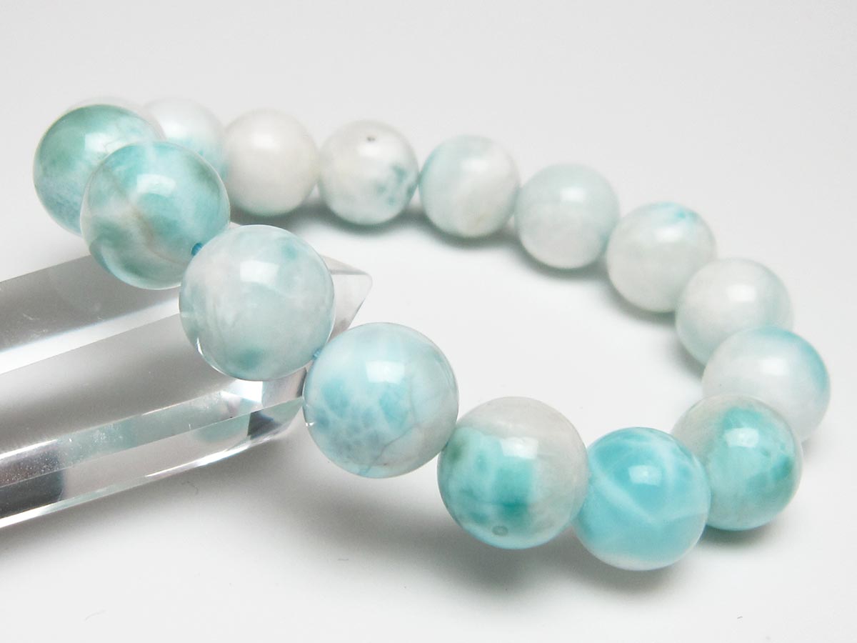 ラリマー ブレスレット 14mm 一点物 111-56429