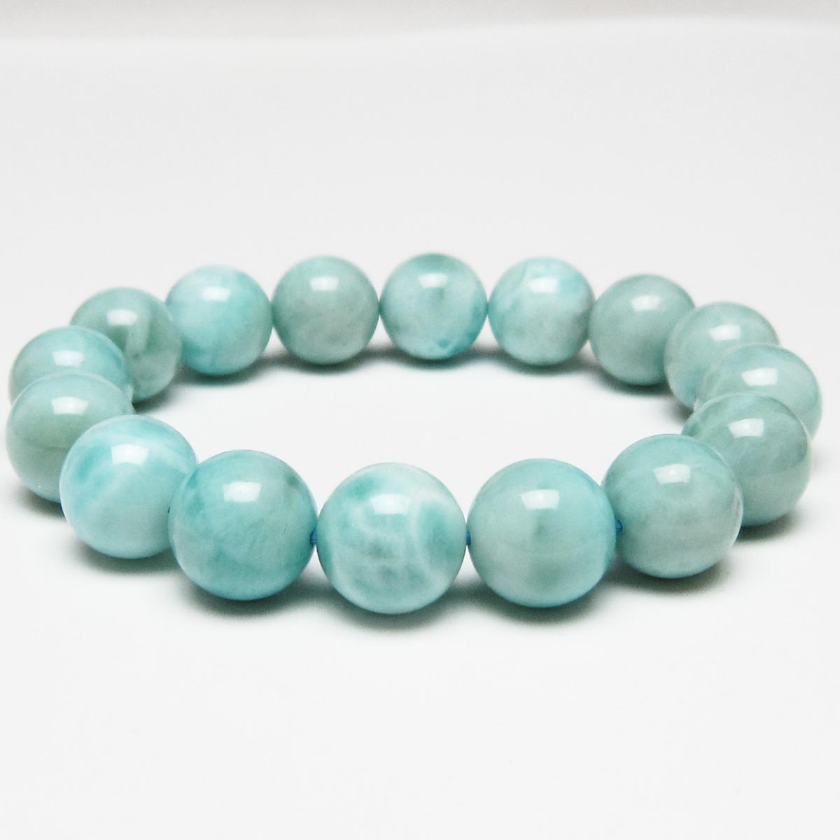 ラリマー ブレスレット 14mm 一点物 111-56458