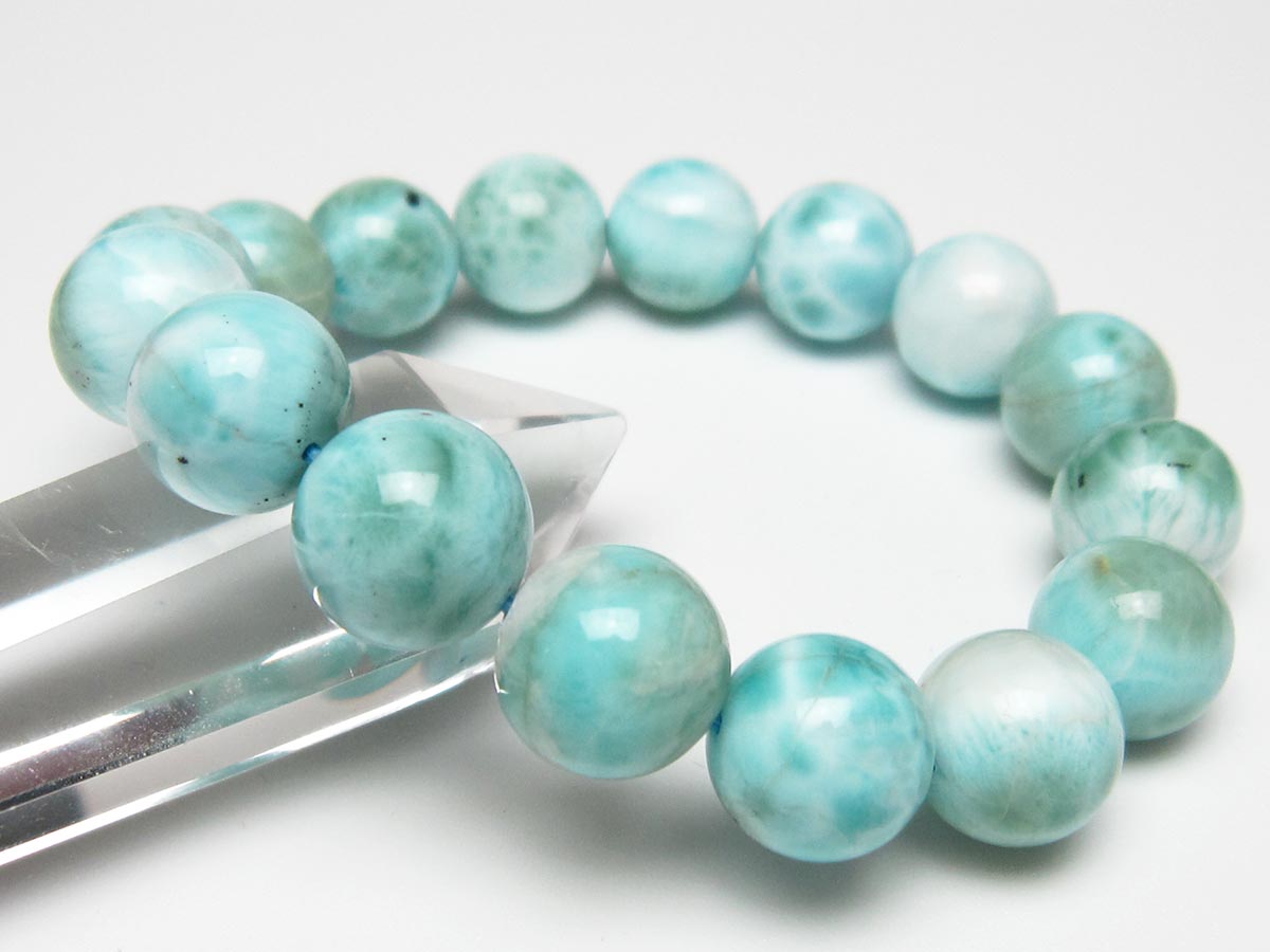 ラリマー ブレスレット 14mm 一点物 111-56459