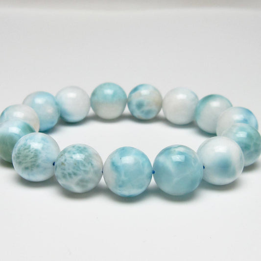 ラリマー ブレスレット 14mm 一点物 111-56460