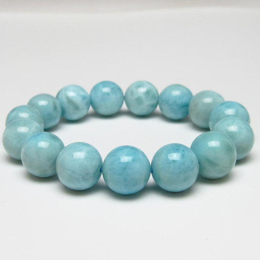 ラリマー ブレスレット 15mm 一点物 111-56475