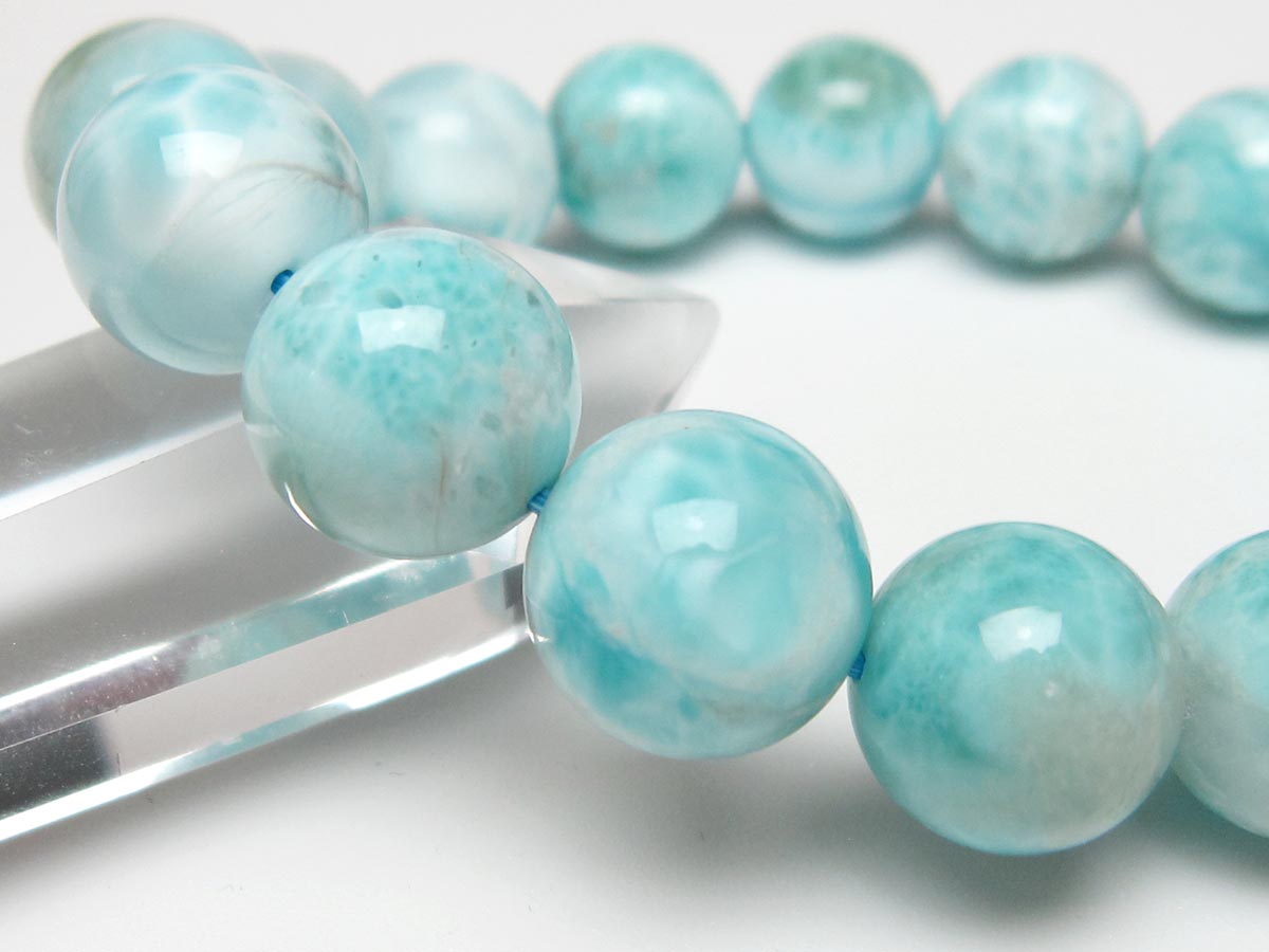 ラリマー ブレスレット 14mm 一点物 111-56476