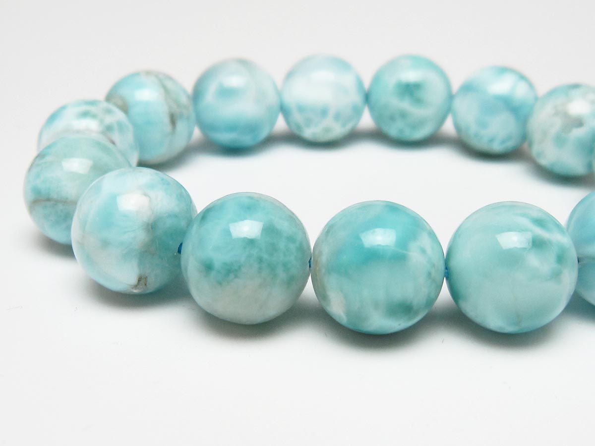ラリマー ブレスレット 14mm 一点物 111-56476