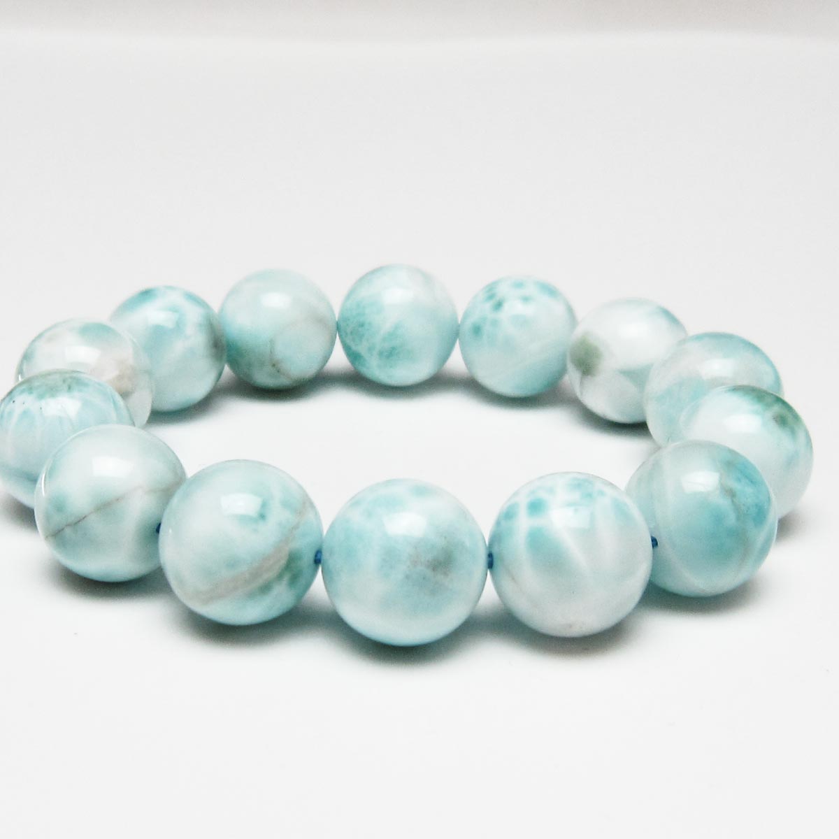 ラリマー ブレスレット 15mm 一点物 111-56491