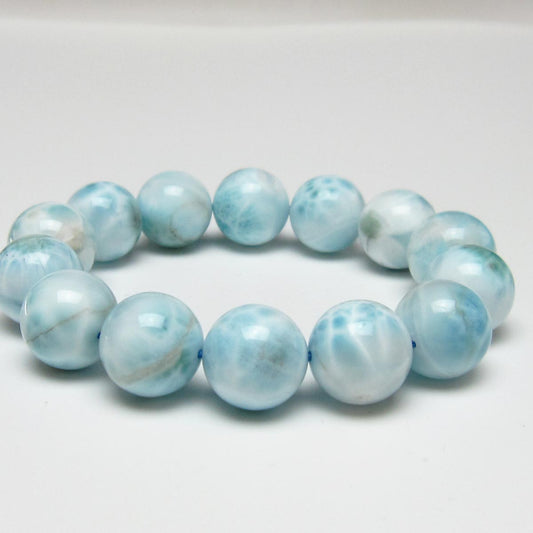 ラリマー ブレスレット 15mm 一点物 111-56491