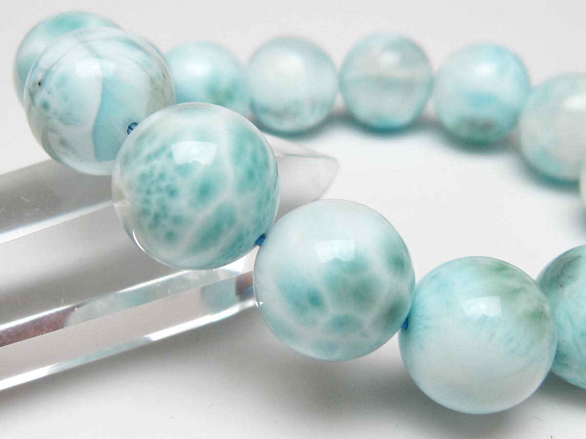 ラリマー ブレスレット 15mm 一点物 111-56491