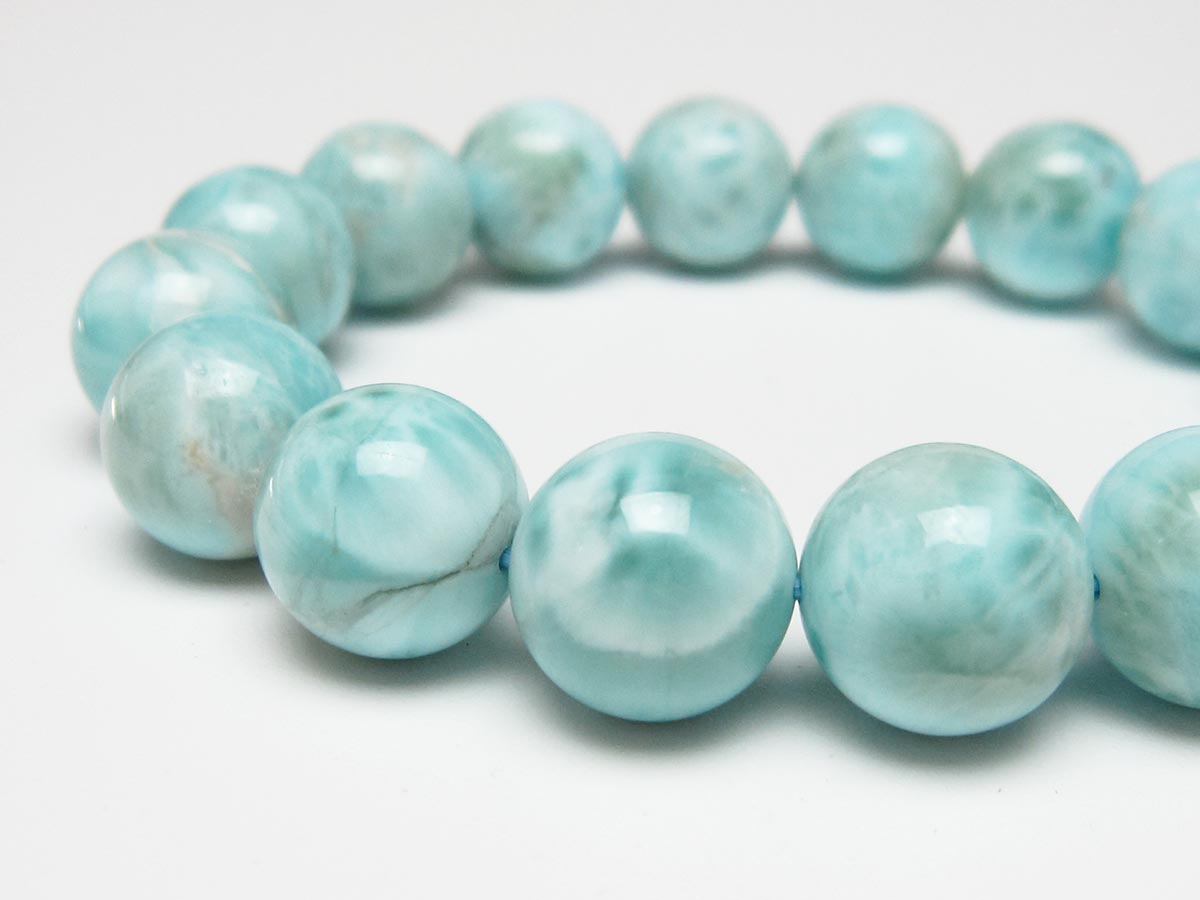 ラリマー ブレスレット 13mm 一点物 111-56492
