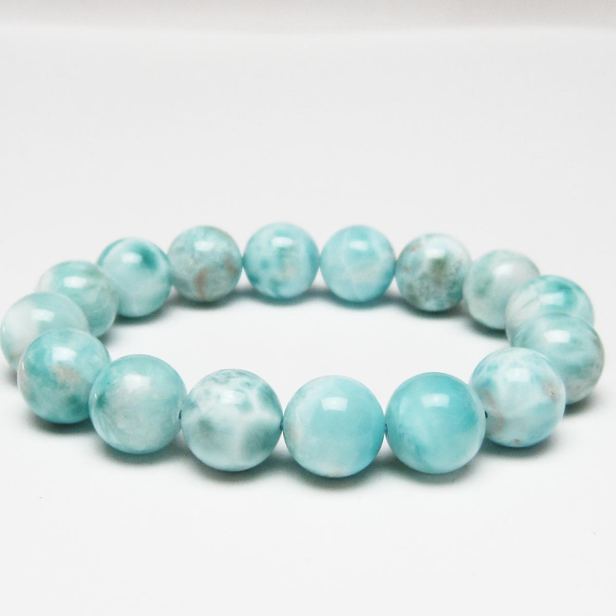 ラリマー ブレスレット 14mm 一点物 111-56493