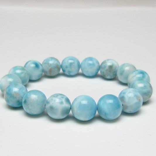 ラリマー ブレスレット 14mm 一点物 111-56493