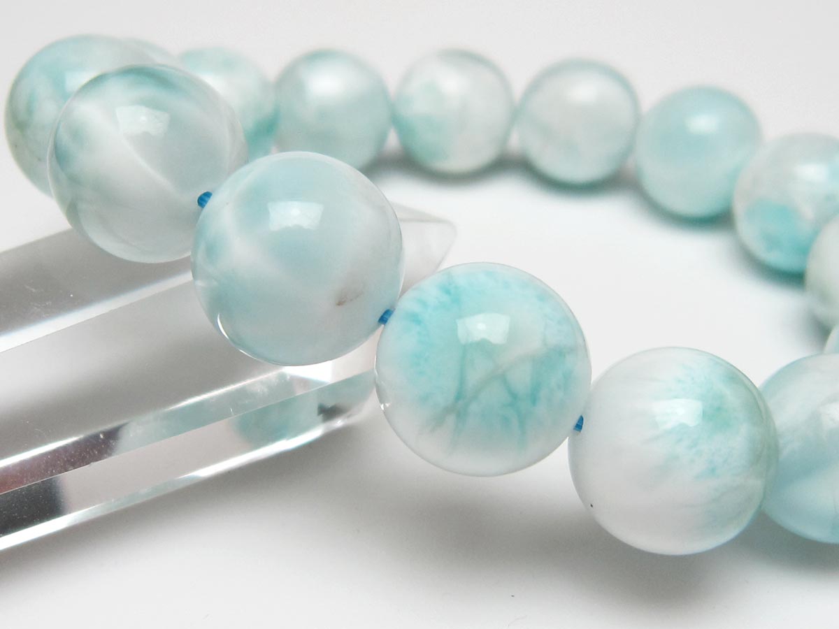 ラリマー ブレスレット 14mm 一点物 111-56517