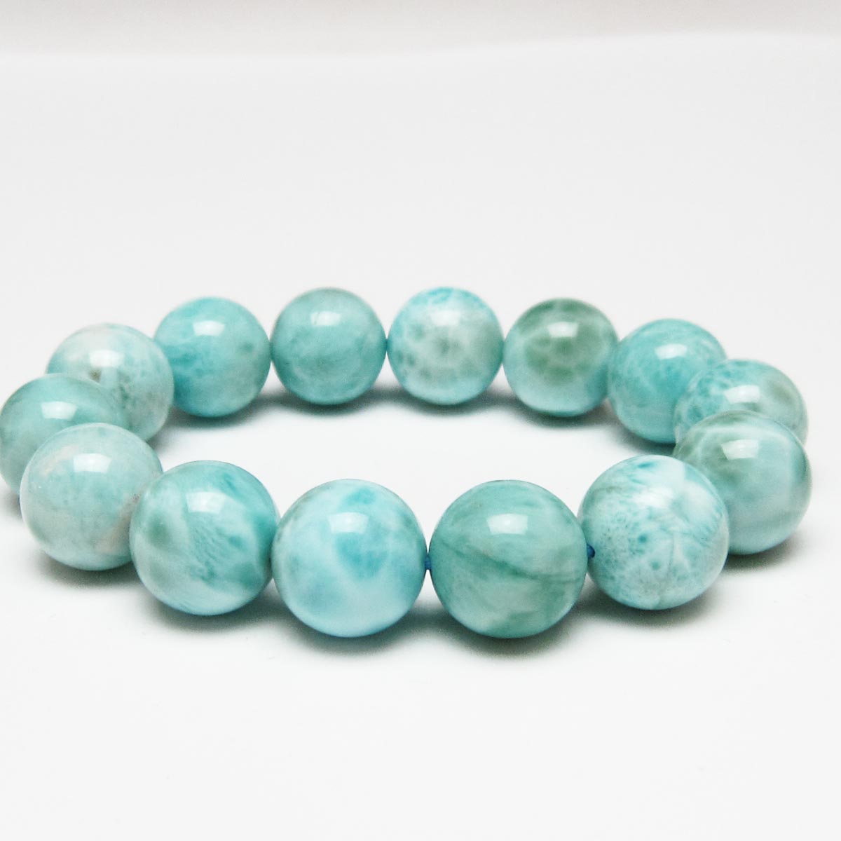 ラリマー ブレスレット 15mm 一点物 111-56529